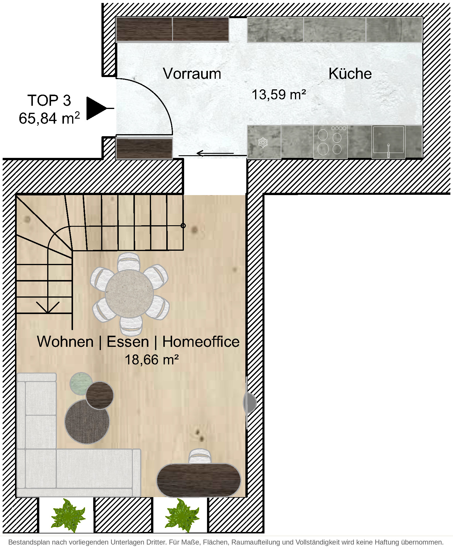 Wohngeschoß – City-Apartment im Stockhofviertel